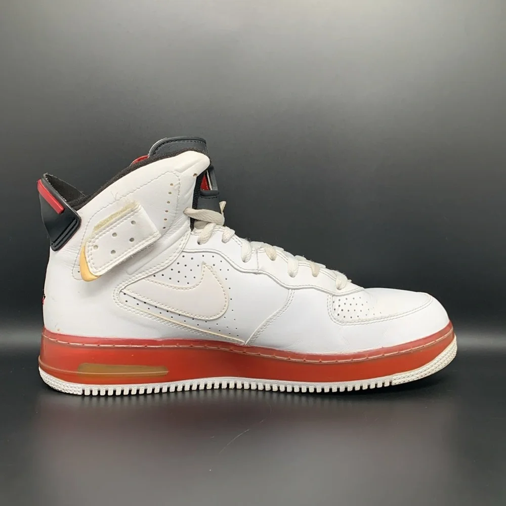 Jordan‎ Fusion 6 Varsity White Mid Shoes 343064-102 Men's Sz 10.5